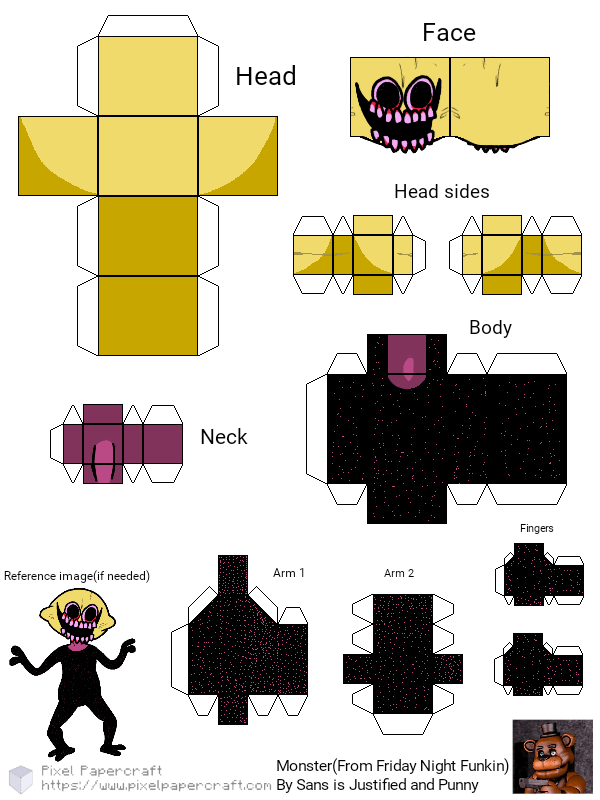 if you guys want to make a papercraft Minecraft bee like me, here's the  template :3 : r/SonazHangout