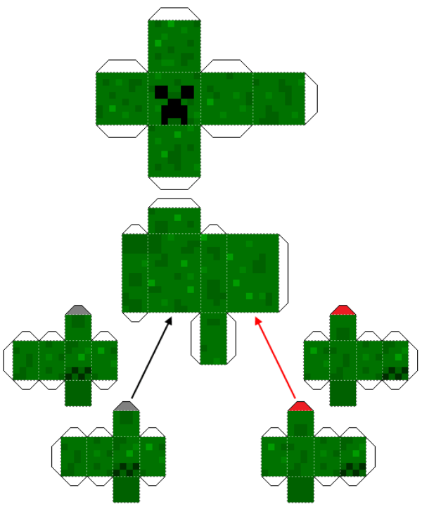 Creeper (Minecraft Dungeons) (Includes the 3 other types) Pixel Creeper (Minecraft Dungeons) (Includes the 3 other types) Pixel