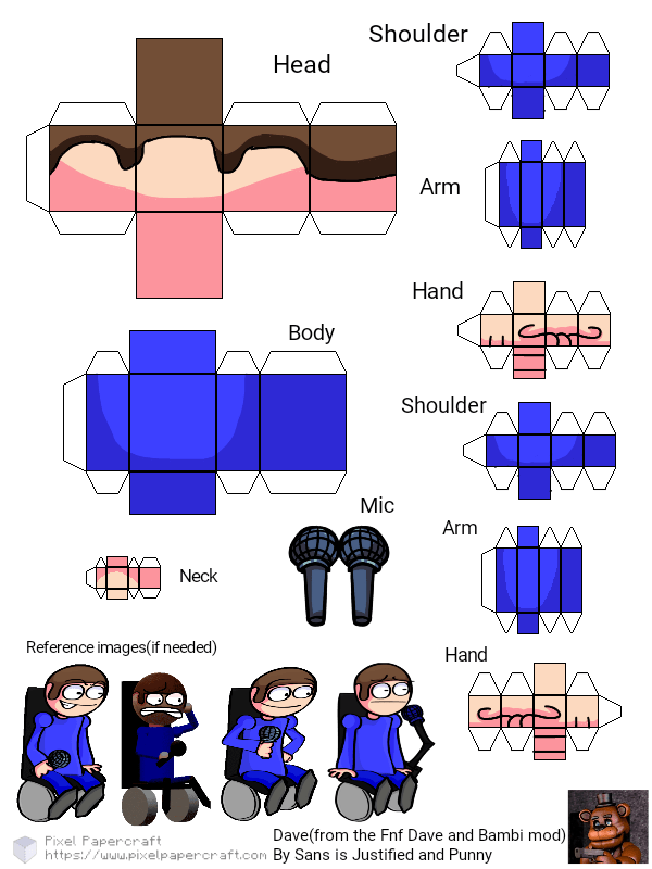 Pixel Papercraft - Sunky(Fnf D Sides Version)