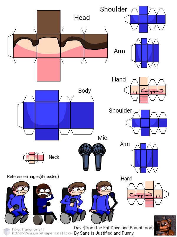 Pixel Papercraft - Exe (Fnf Vs Sonic.Exe Mod)