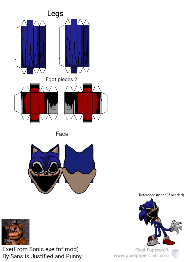 EXE: Normal/Fake [FNF Sonic.EXE V2] [FANMADE] V2 Minecraft Skin