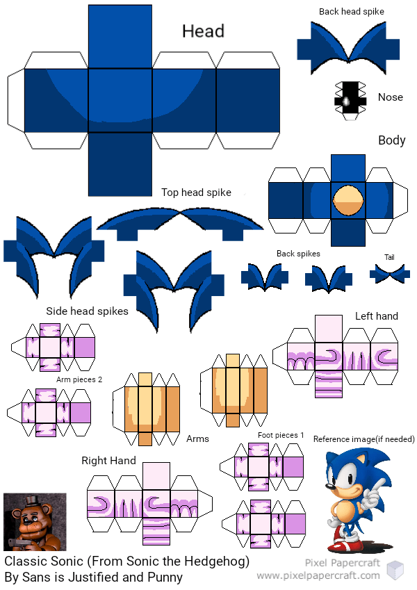 Pixel Papercraft - Majin Sonic (Sonic CD)