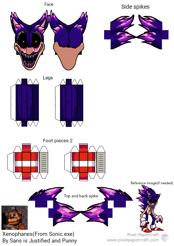 Pixel Papercraft - Designs with the tag majin sonic