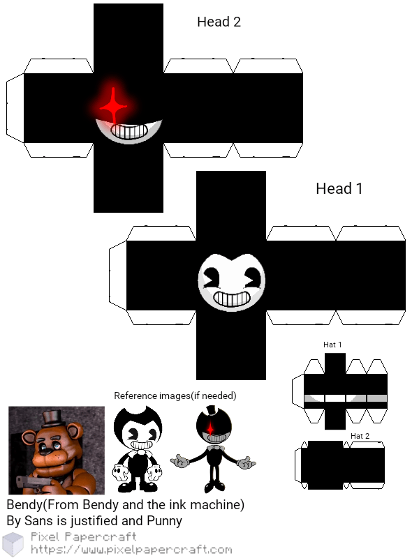 Pixel Papercraft - Bendy (Bendy and the Ink Machine)