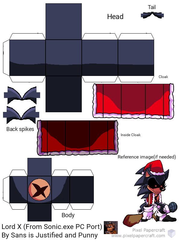 Pixel Papercraft - Lord X (Sonic.exe PC Port)