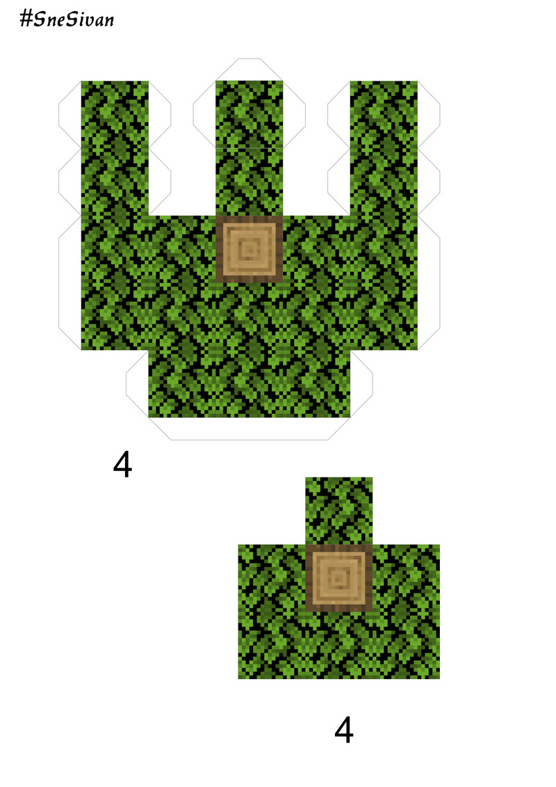 pixel papercraft designs with the tag tree