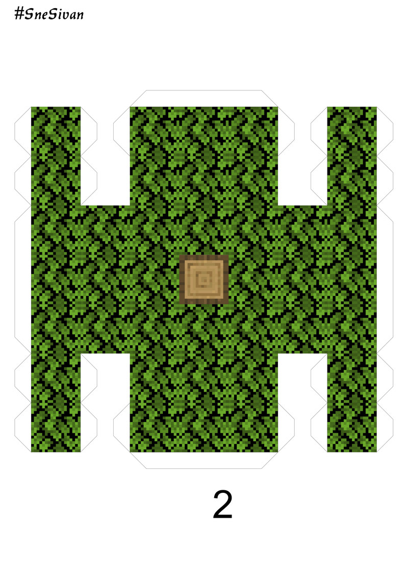 DIY Minecraft - Oak tree - Papercraft 