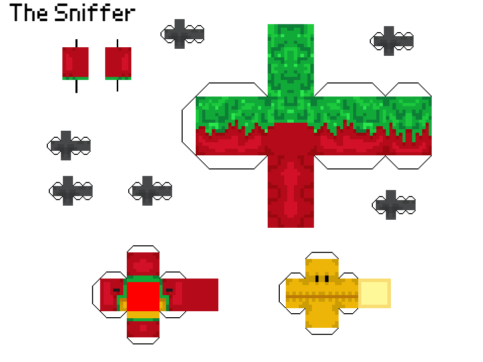 Pixel Papercraft - Sniffer (Official textures)