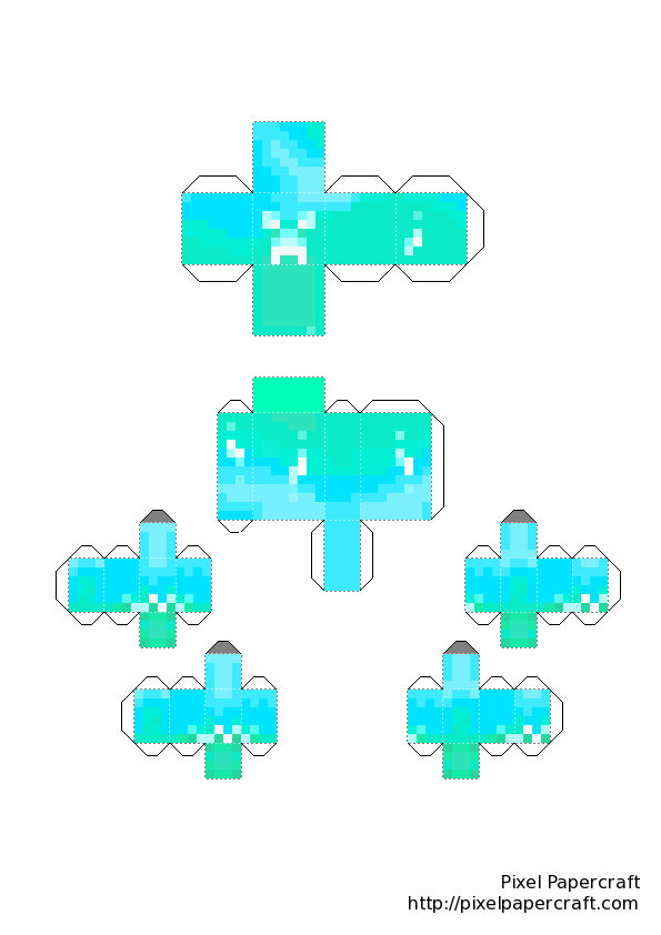 Pixel Papercraft - Slime (Minecraft Dungeons)