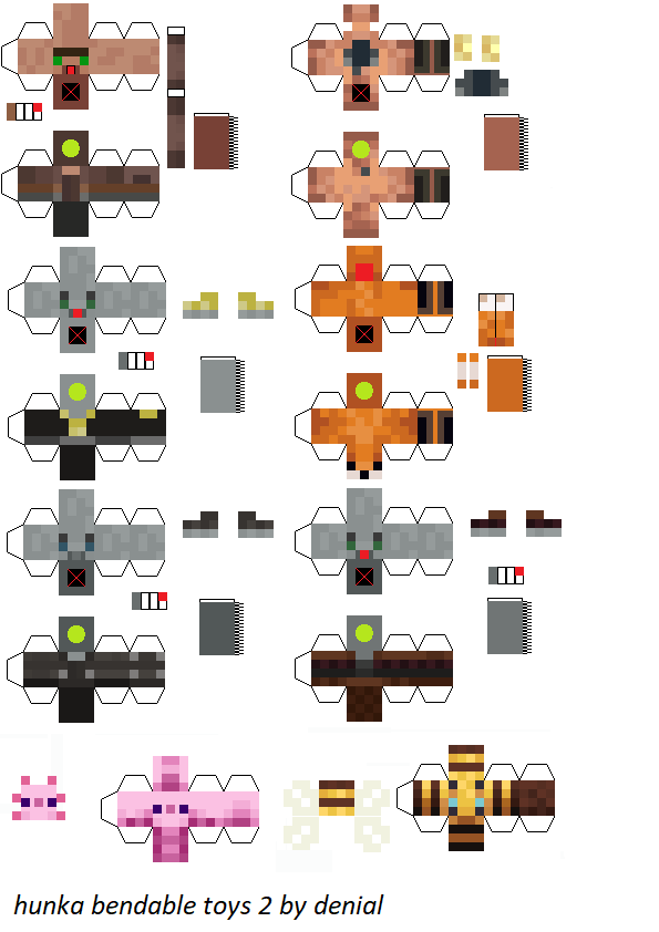 Pixel Papercraft - Toy Bendable Mobs 2: The Bending