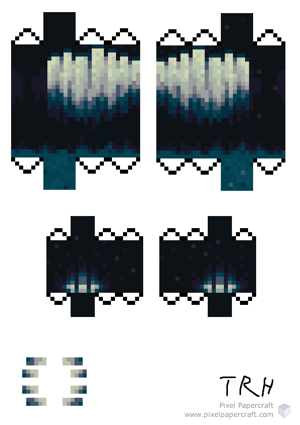 Pixel Papercraft - Bare bones warden