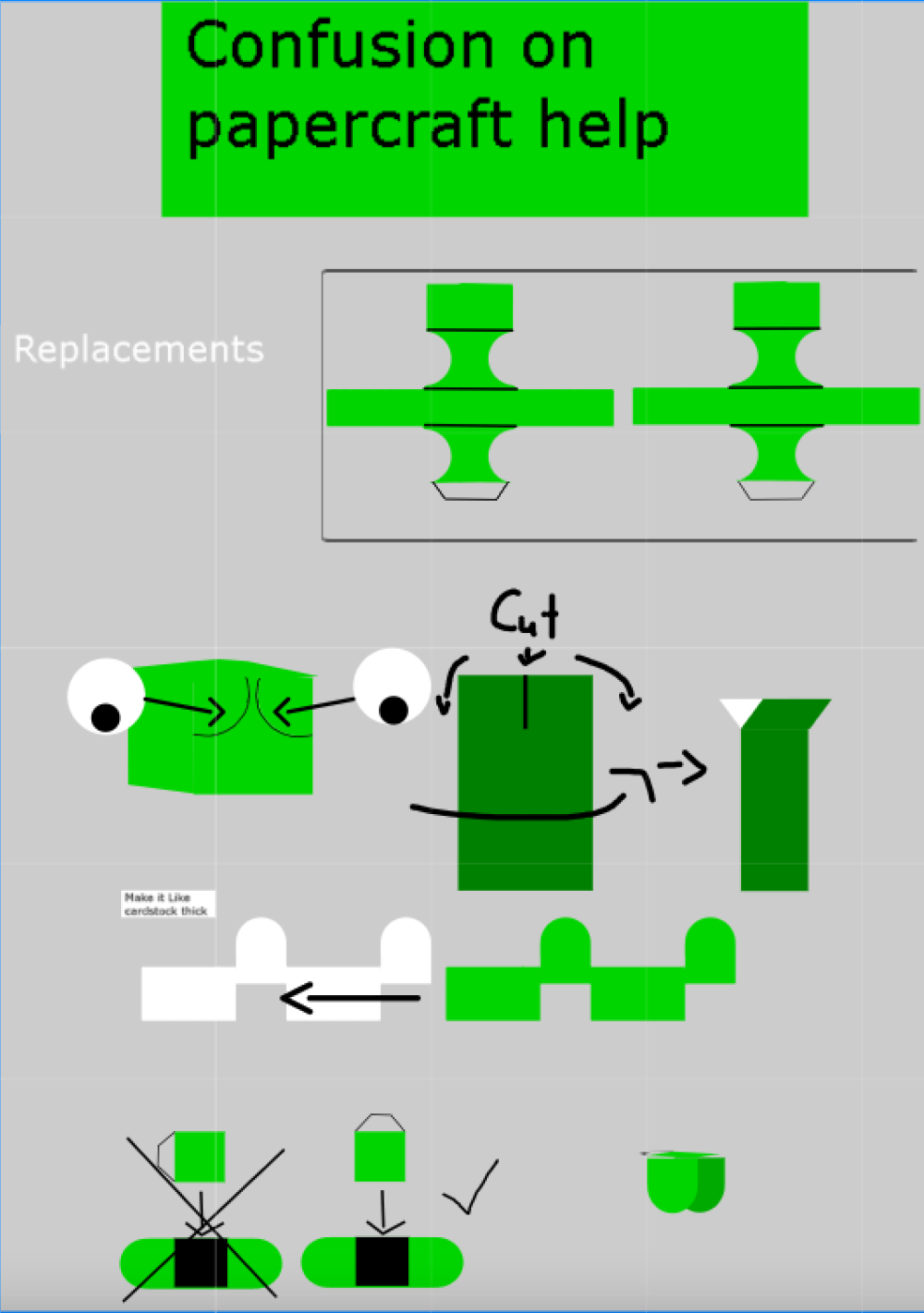 Rainbow Friends Papercraft Template