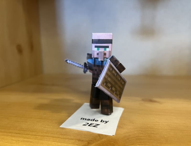 PAPERMAU: Minecraft - Guard Villager Paper Model - by 2ez - via