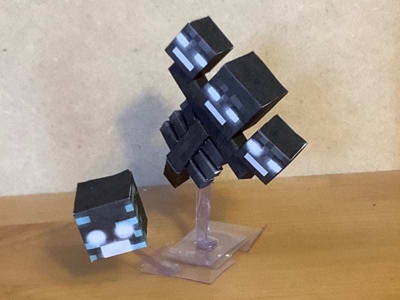 Minecraft papercraft wither storm