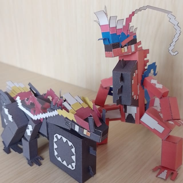 Pixel Papercraft Sprinting Build Koraidon Pokemon Scarlet