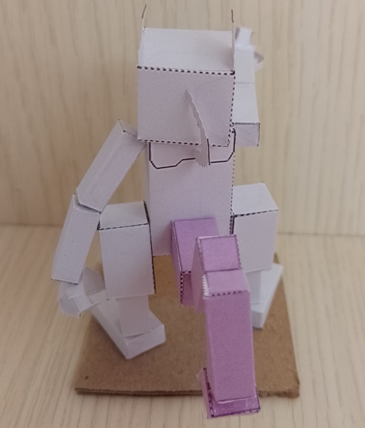 Pixel Papercraft - ShinyMewtwo (pokemon)