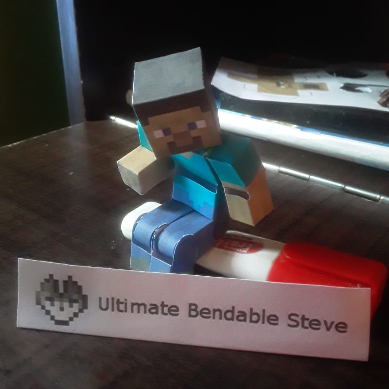 Minecraft Bendable Steve Paper Craft 