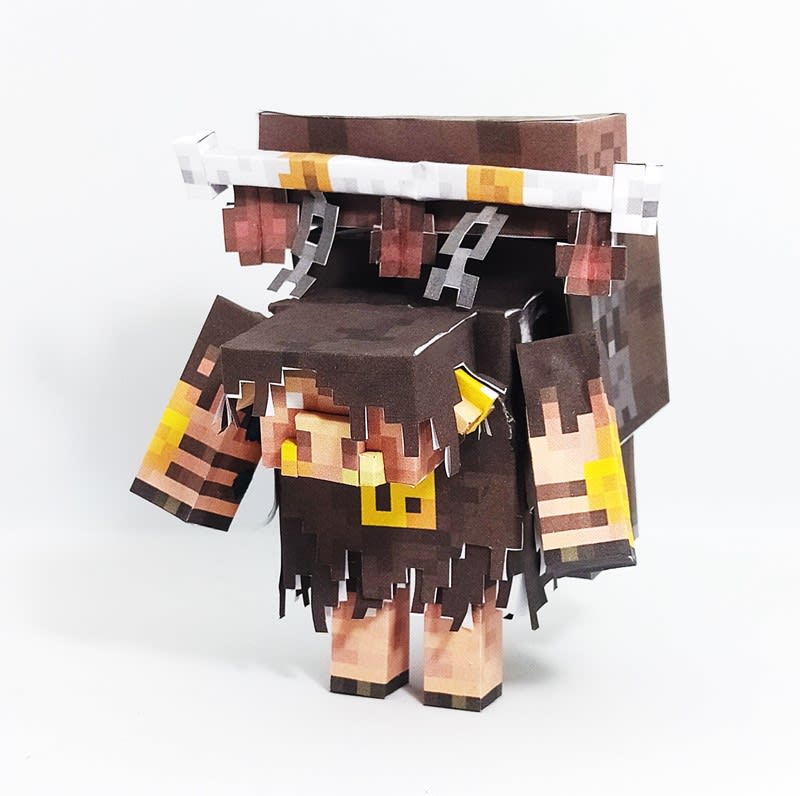 Piglin Minecraft Papercraft PDF