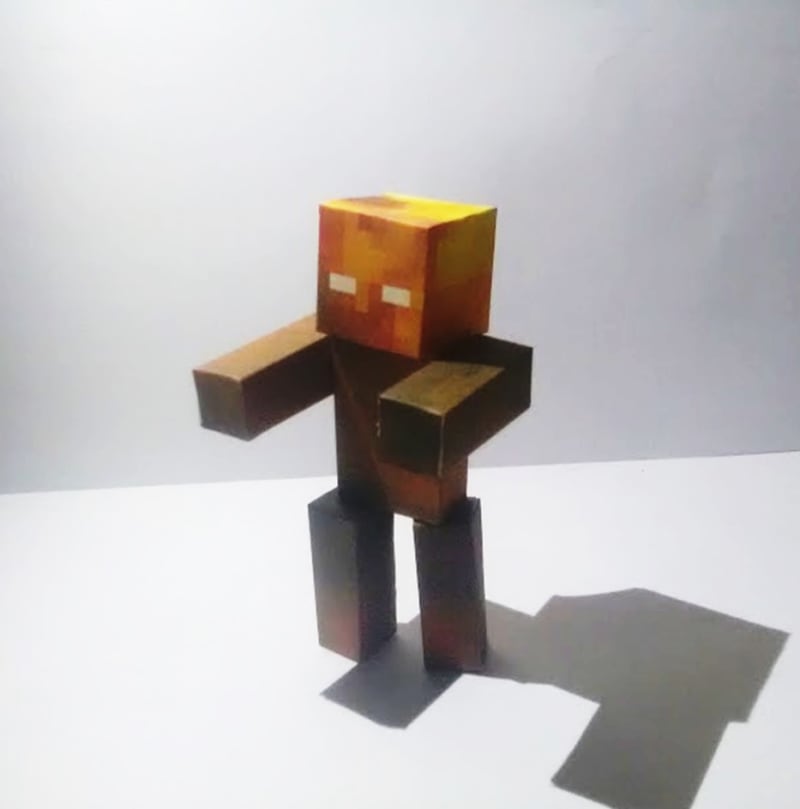 Pixel Papercraft Grim Guardian Minecraft Dungeons