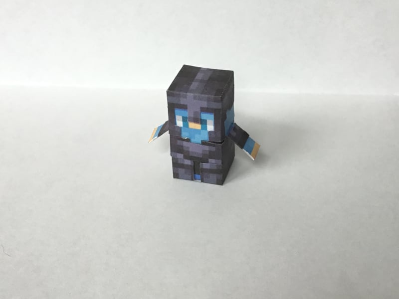 Papercraft Minecraft Mobs Papercraft Steve with Diamond Armor