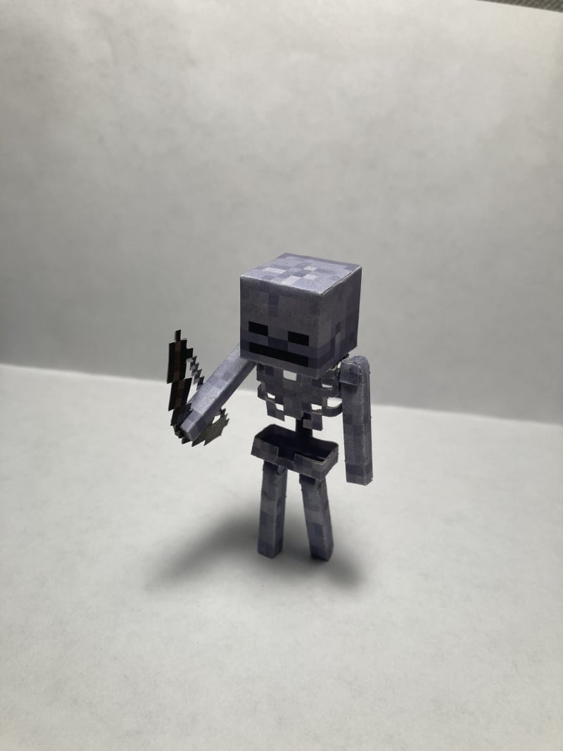 Minecraft Mutant Skeleton Pixel Papercraft Download - Minecraft