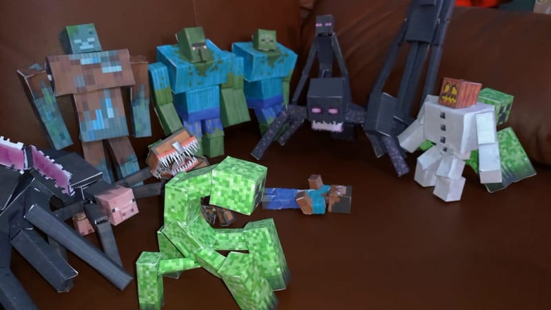 Minecraft Papercraft Snow Set