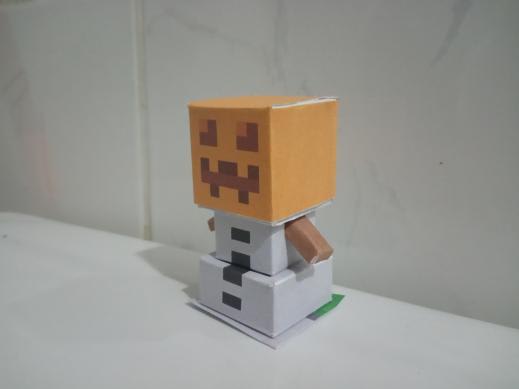 Tutorial PaperCraft Minecraft - Golem de Gelo / Snow Golem 