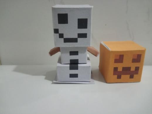 Minecraft Papercraft Snow Set Madeira Gelo Lobo Golem