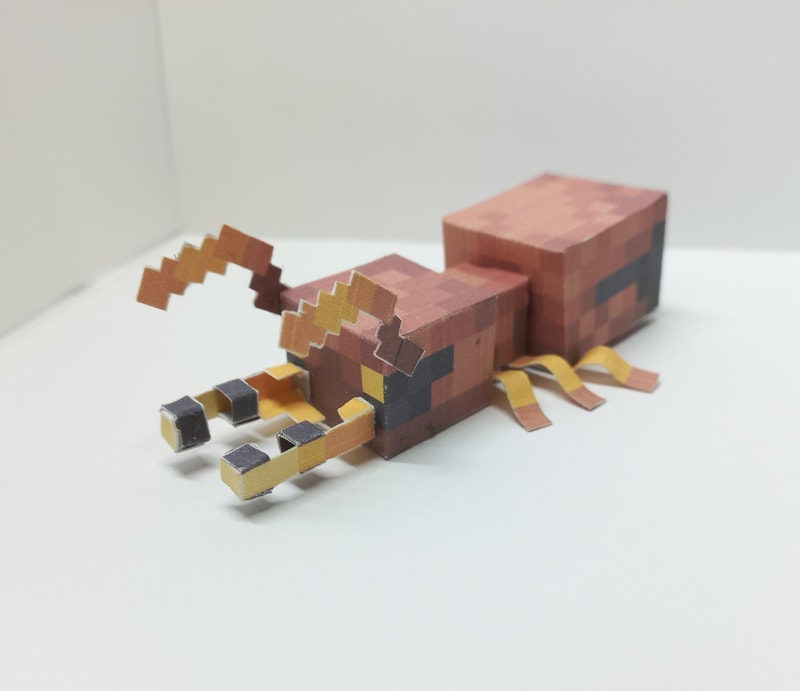 How to make a Minecraft Papercraft Bendable Wolf (sits down) 