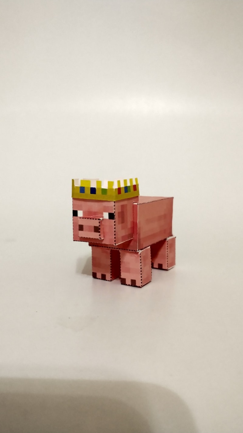 Pig - Printable Minecraft Pig Papercraft Template