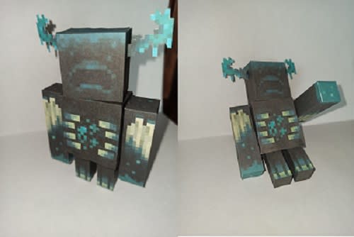 Pixel Papercraft - Warden (Snapshot 22w12a Minecraft 1.19) in 2023