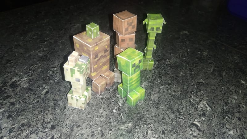 Pixel Papercraft - all creeper - mod creeper overhaul (part1)