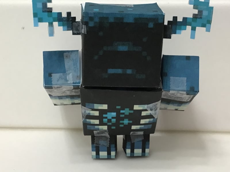 DIY Minecraft Warden From Scratch, Minecraft Papercraft Warden