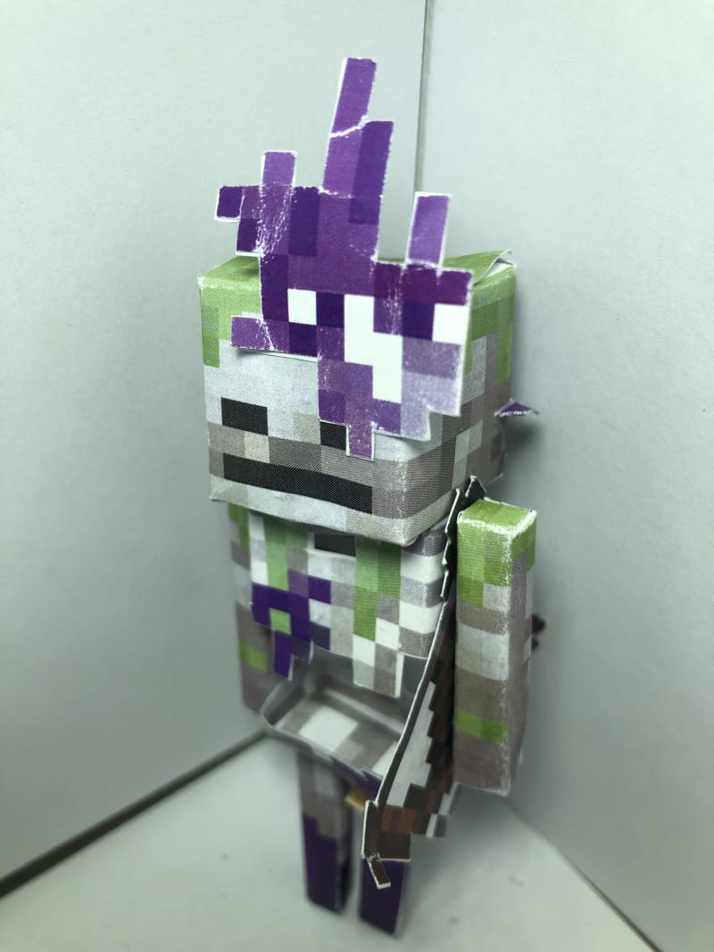 Minecraft Mutant Skeleton Pixel Papercraft Download - Minecraft