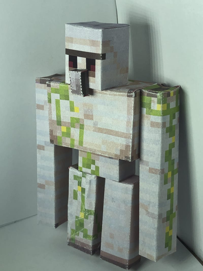 I made a papercraft Iron Golem : r/Minecraft