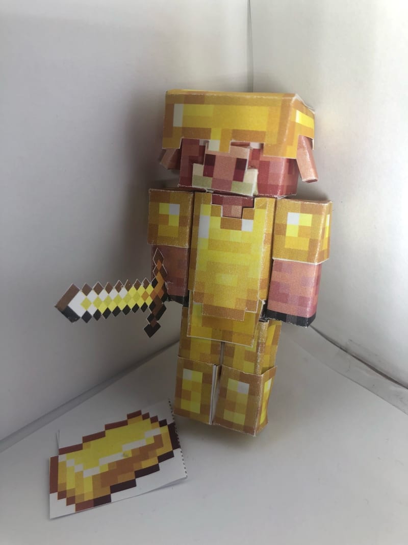 Pixel Papercraft - Piglin Hunters