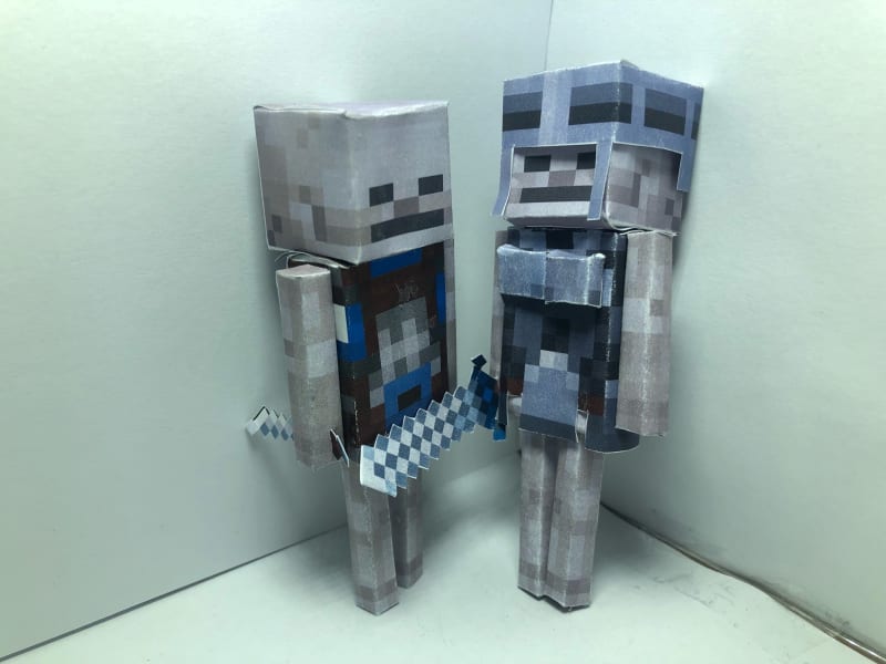 Minecraft Mutant Skeleton Pixel Papercraft Download - Minecraft