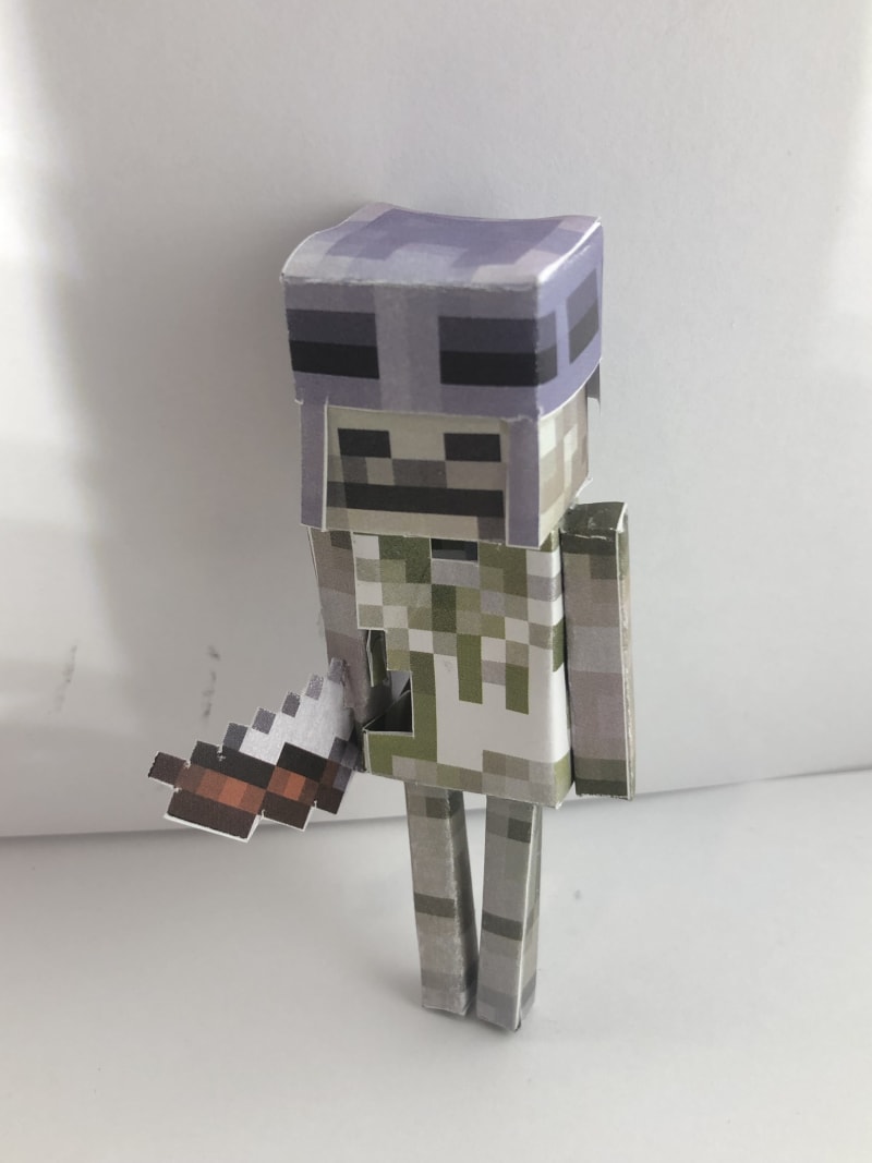 Minecraft Mutant Skeleton Pixel Papercraft Download - Minecraft