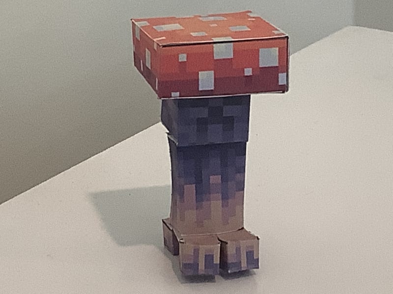 Pixel Papercraft - Mushroom creeper (creeper overhaul)