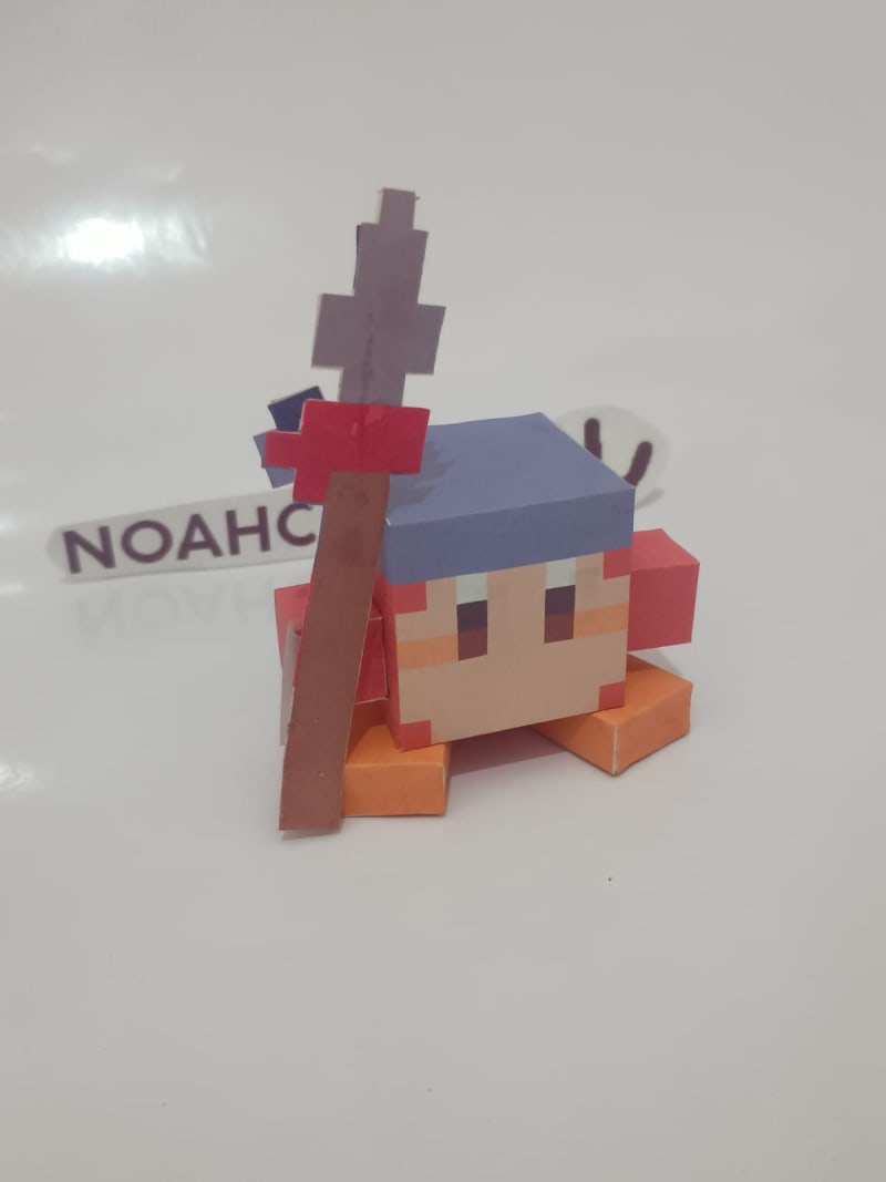 Bandana Waddle Dee (kirby) - Pixel Papercraft