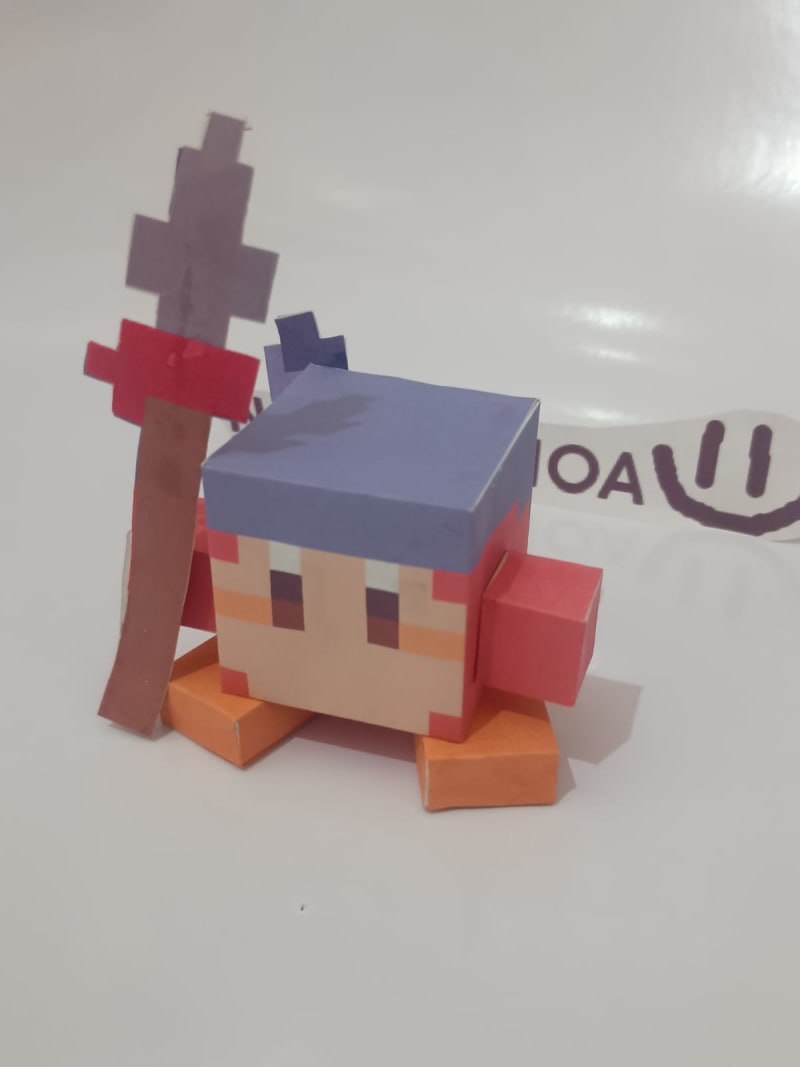 Bandana Waddle Dee (kirby) - Pixel Papercraft