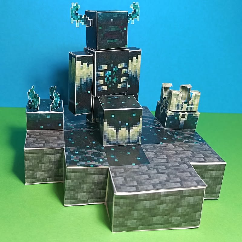 Pixel Papercraft Deep Dark Diorama In Minecraft Printables My Xxx Hot Girl 