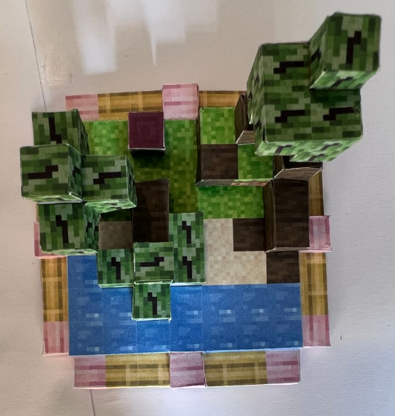 Minecraft Warden diorama : r/papercraft