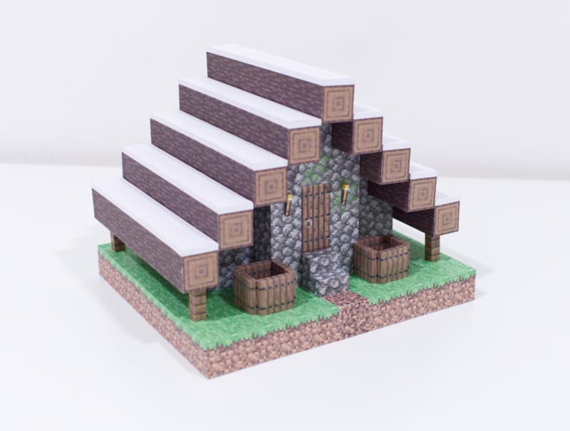 Craft Your Own Minecraft Village House Diorama with Papercraft