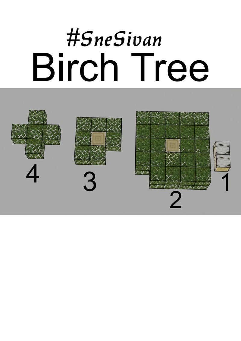 DIY Minecraft - Oak tree - Papercraft 