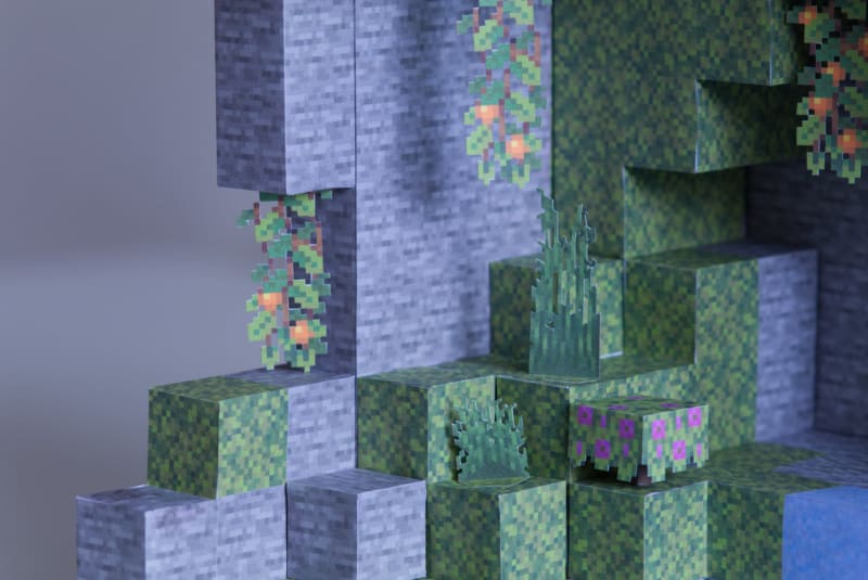 Pixel Papercraft - Lush Cave 2022