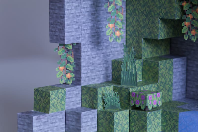 Create Your Own Stunning Lush Cave Diorama with DIY Minecraft Papercraft -  Step-by-Step Tutorial 