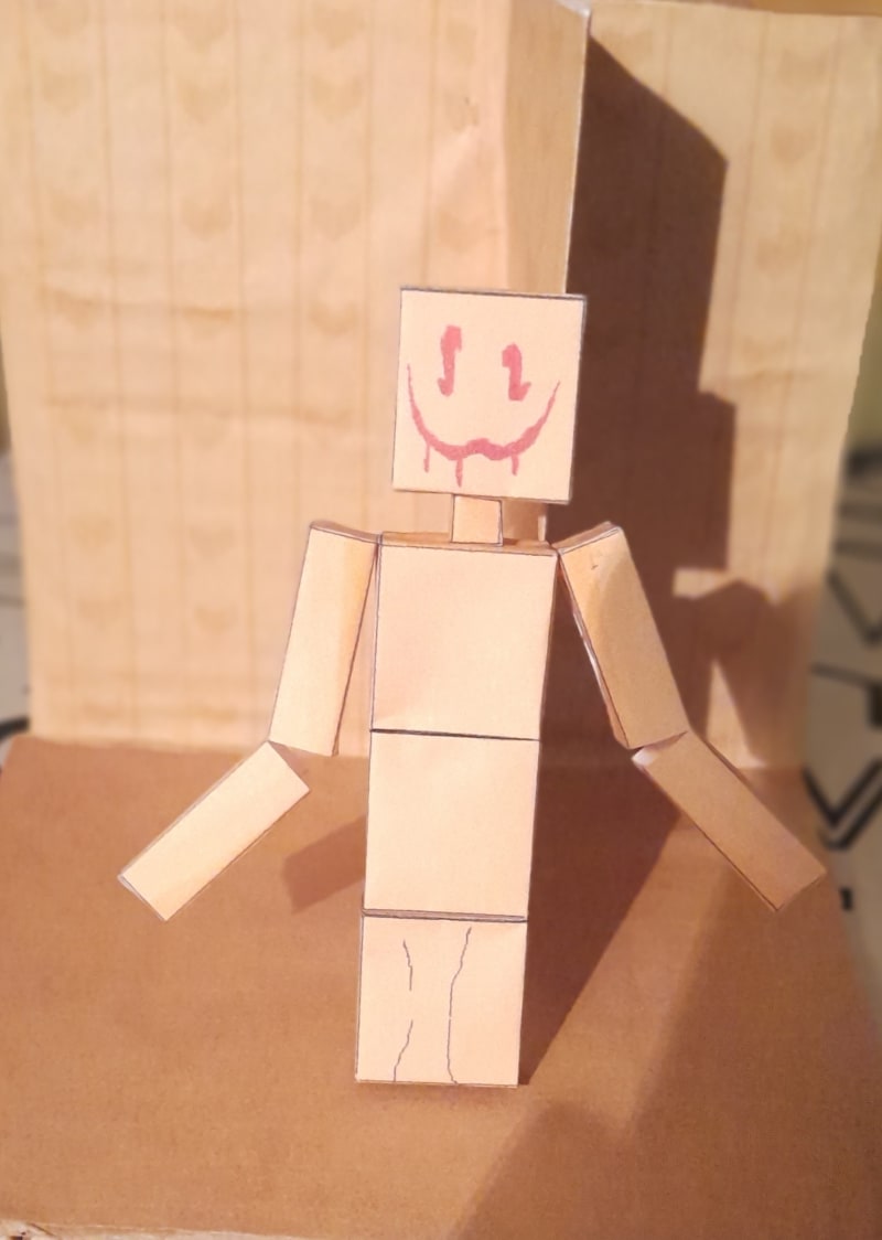 Pixel Papercraft - partygoer(backrooms)