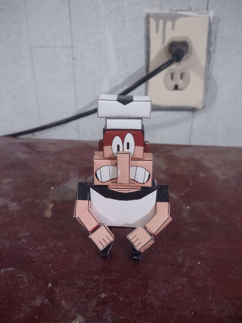 Pixel Papercraft - Peppino Papercraft (Pizza Tower)