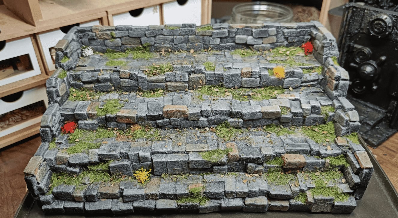 Paint Rack Stone Stairs